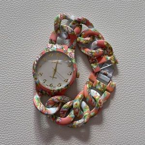 Geneva Floral Porcelain Watch